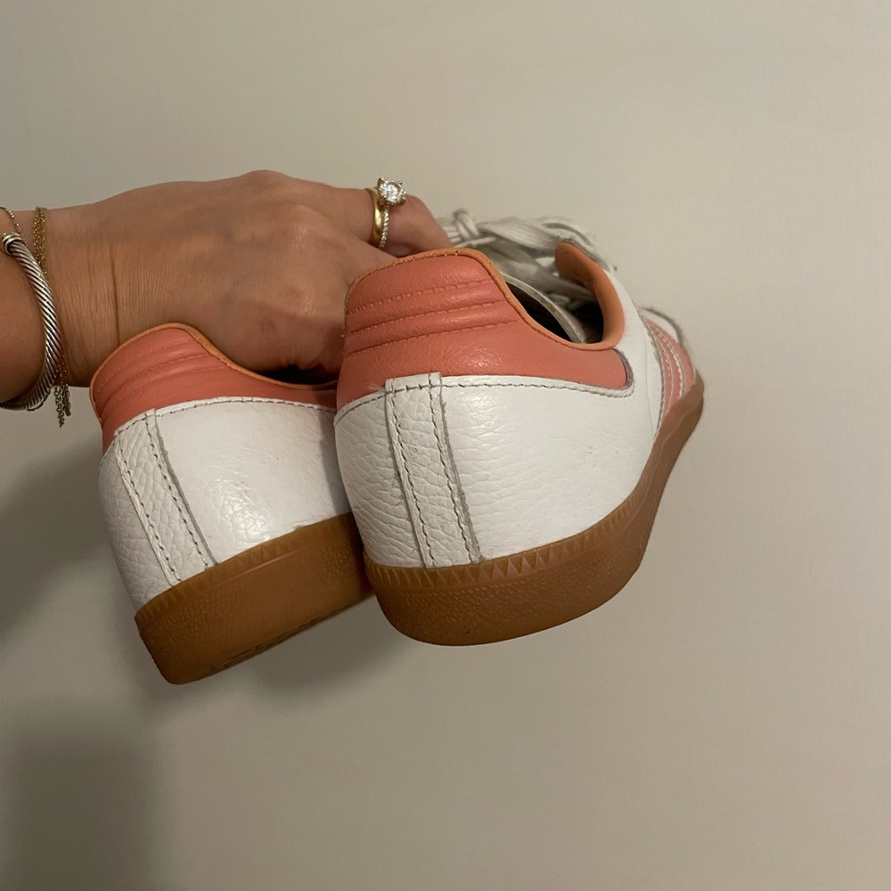 Adidas Samba White and Pink Sneakers | size 8 - Picture 6 of 8